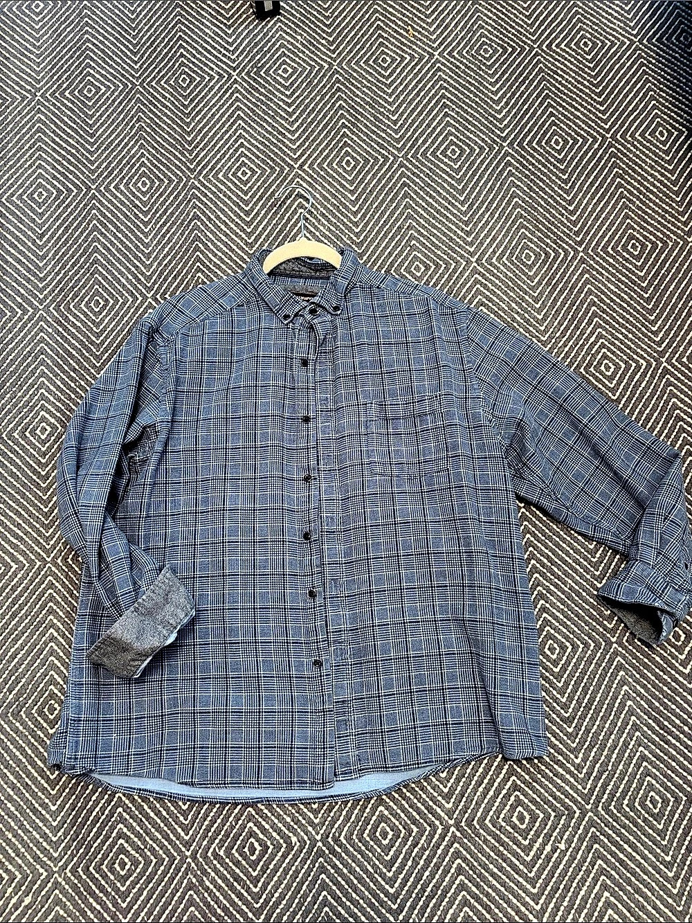 Johnston & Murphy Men's Plaid flannel Shirt Sz XL